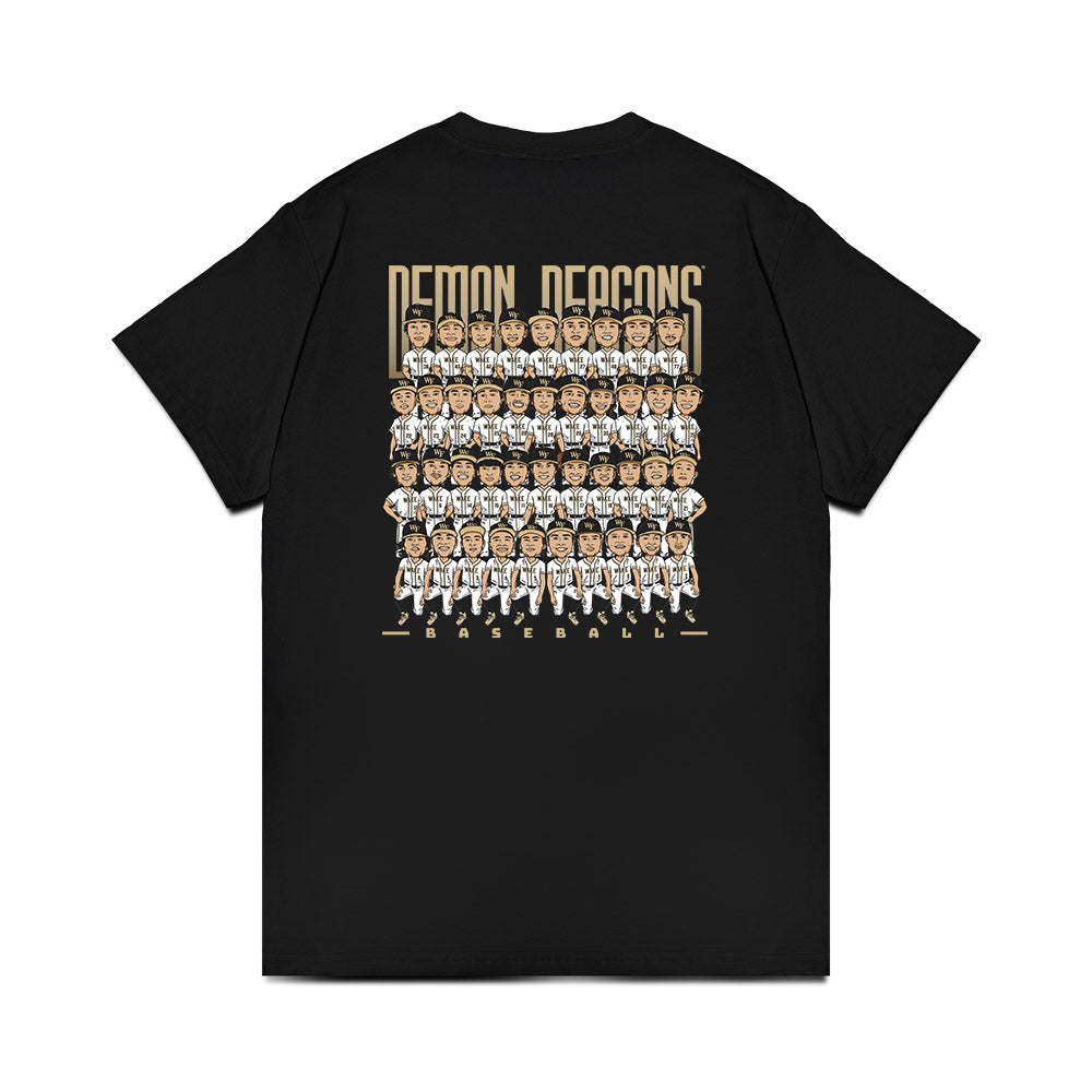 Wake Forest - NCAA Baseball : - Team Caricature Premium T-Shirt-1