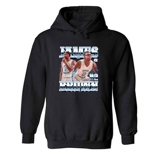 UNC - NCAA Men's Basketball : James Brown - Player Collage Hooded Sweatshirt-0