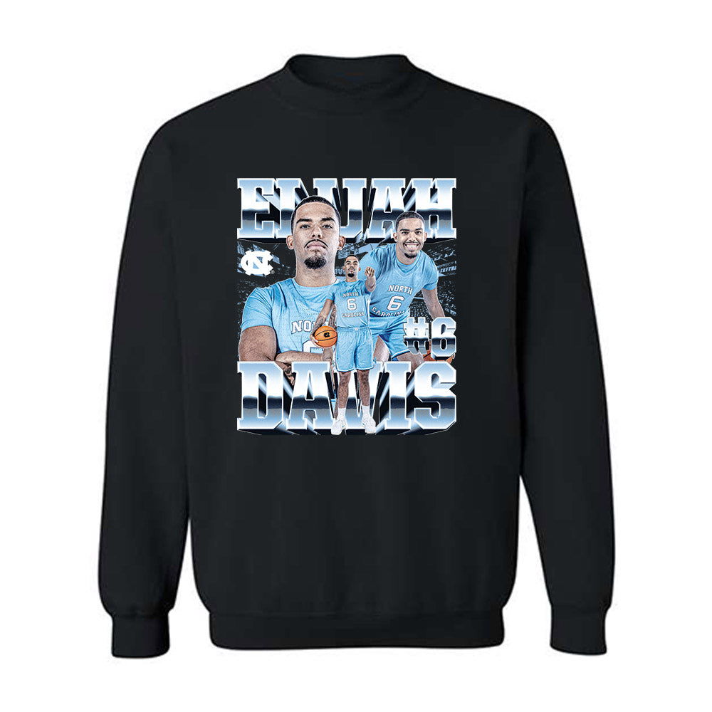 UNC - NCAA Men's Basketball : Elijah Davis - Player Collage Crewneck Sweatshirt-0