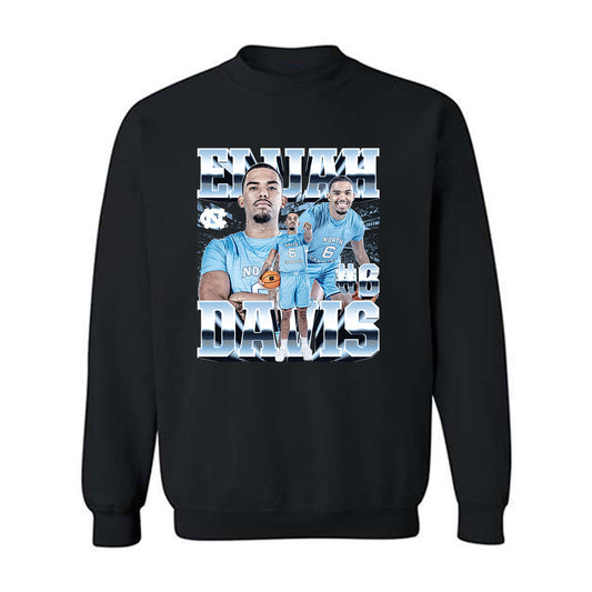UNC - NCAA Men's Basketball : Elijah Davis - Player Collage Crewneck Sweatshirt-0