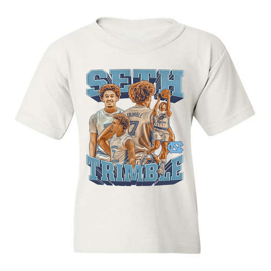 UNC - NCAA Men's Basketball : Seth Trimble - Player Collage Youth T-Shirt-0
