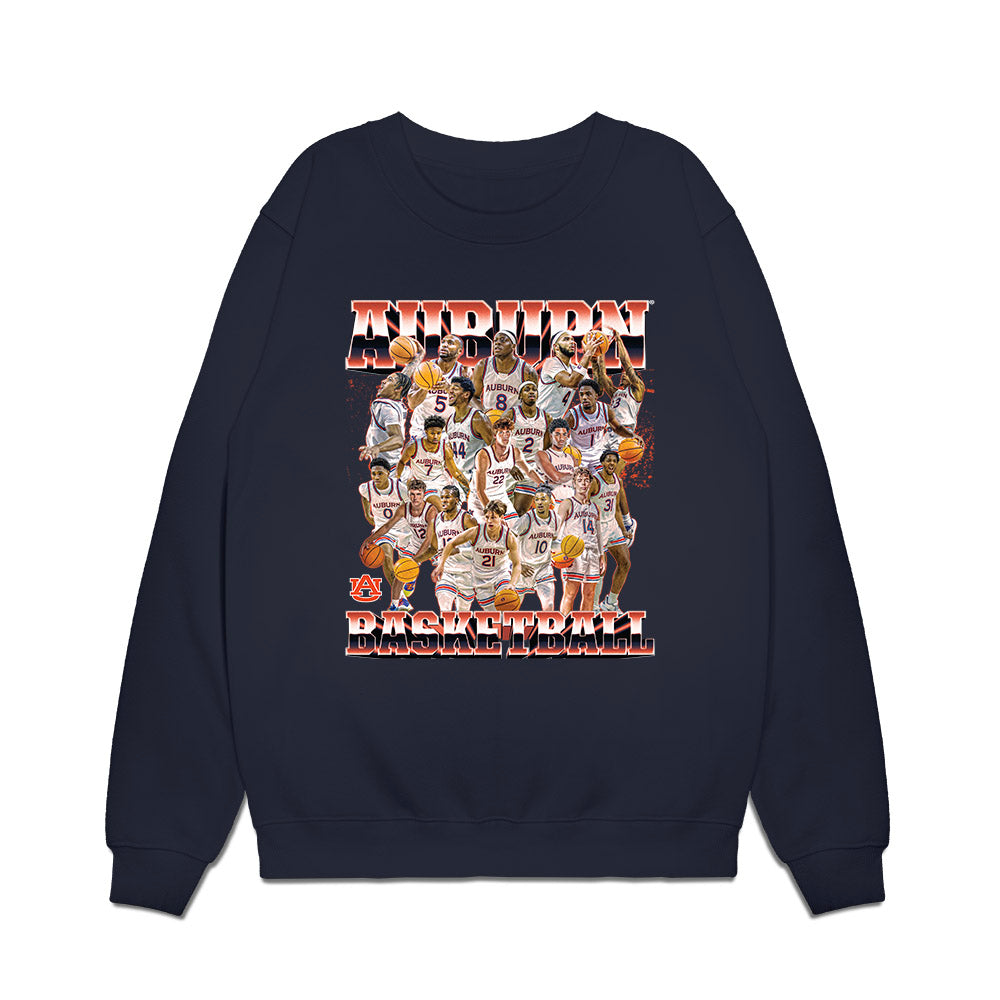 Auburn - NCAA Men's Basketball : Team Collage Premium Crewneck Sweatshirt-0