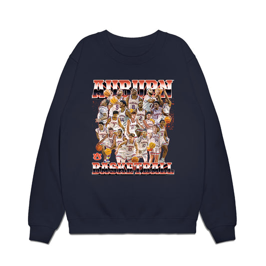 Auburn - NCAA Men's Basketball : Team Collage Premium Crewneck Sweatshirt-0