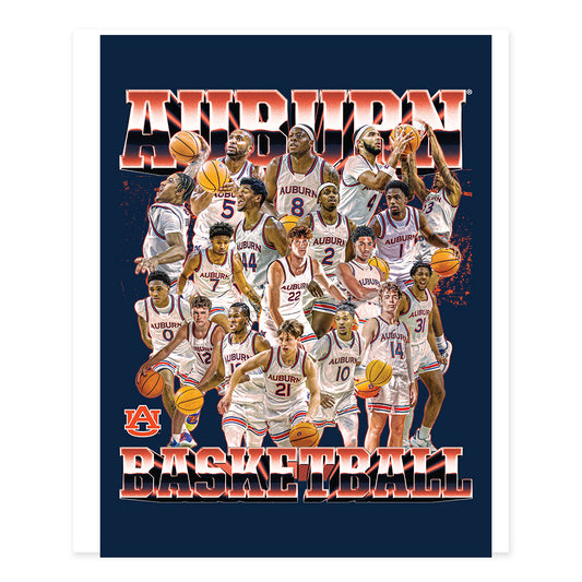 Auburn - NCAA Men's Basketball : - Team Collage Poster 20x24-0