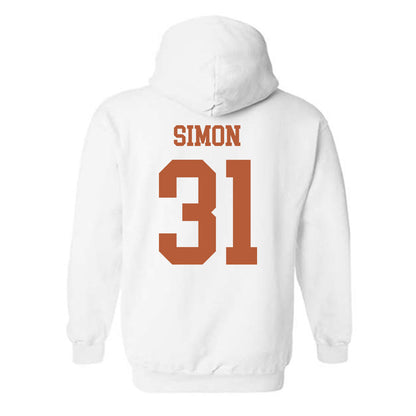 Texas - NCAA Football : James Simon - Classic Shersey Hooded Sweatshirt-1