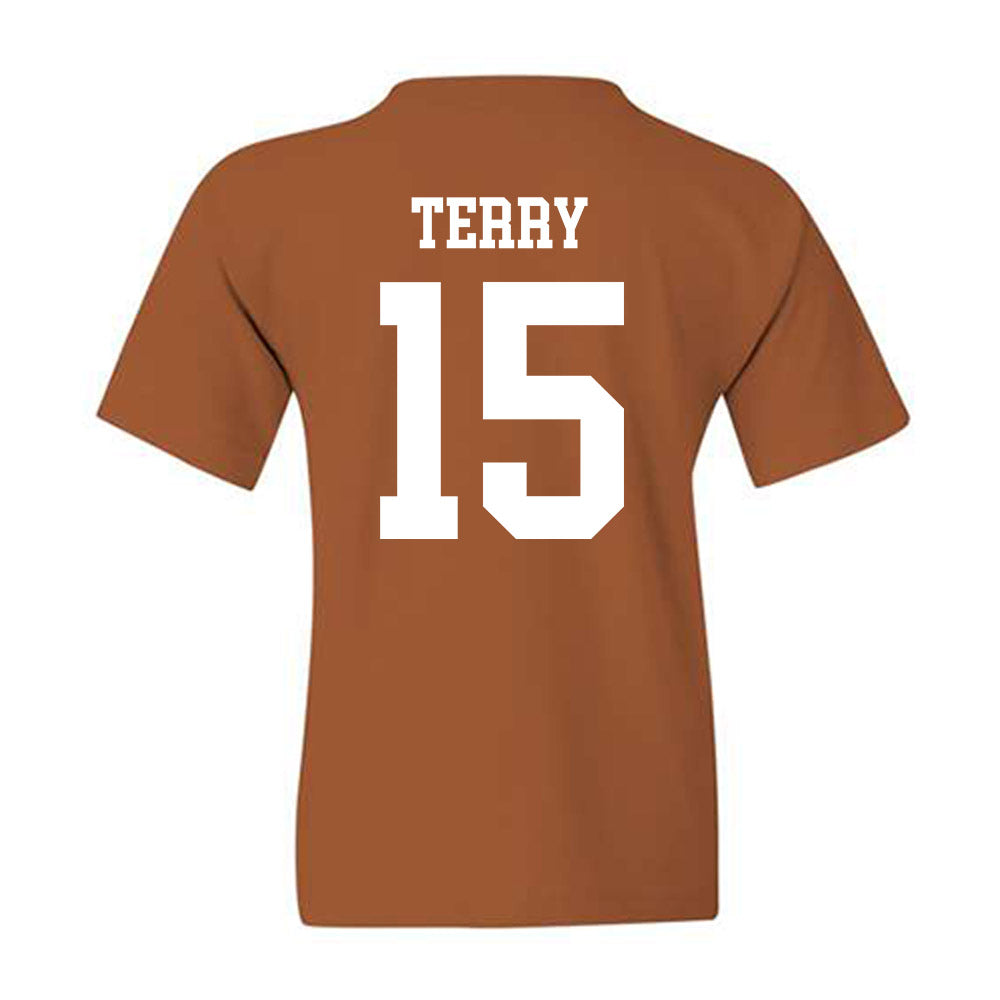 Texas - NCAA Football : Justus Terry - Classic Shersey Youth T-Shirt-1