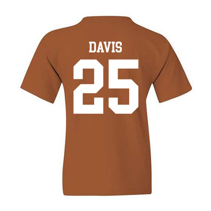 Texas - NCAA Football : Toray Davis - Texcalibur Youth T-Shirt-1