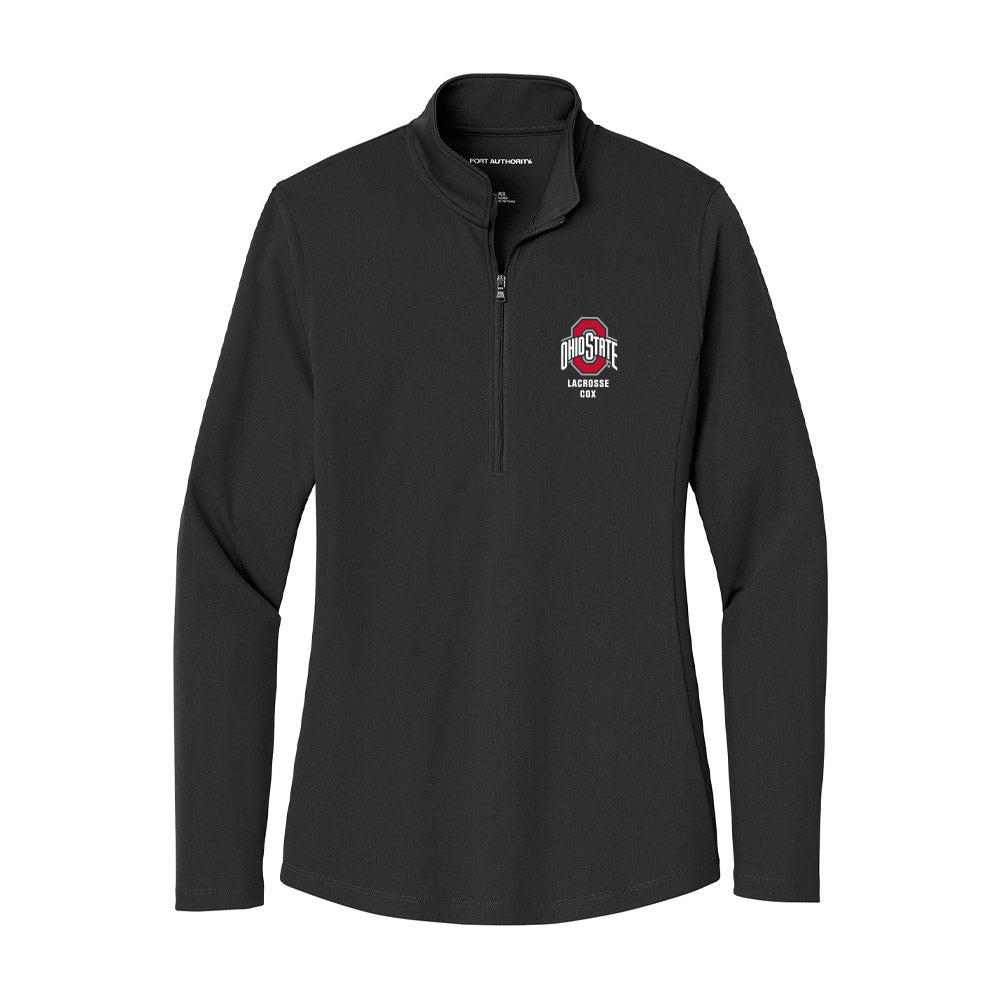 Ohio State - NCAA Women's Lacrosse : Ella Cox - Women's Lightweight Quarter Zip Jacket-0