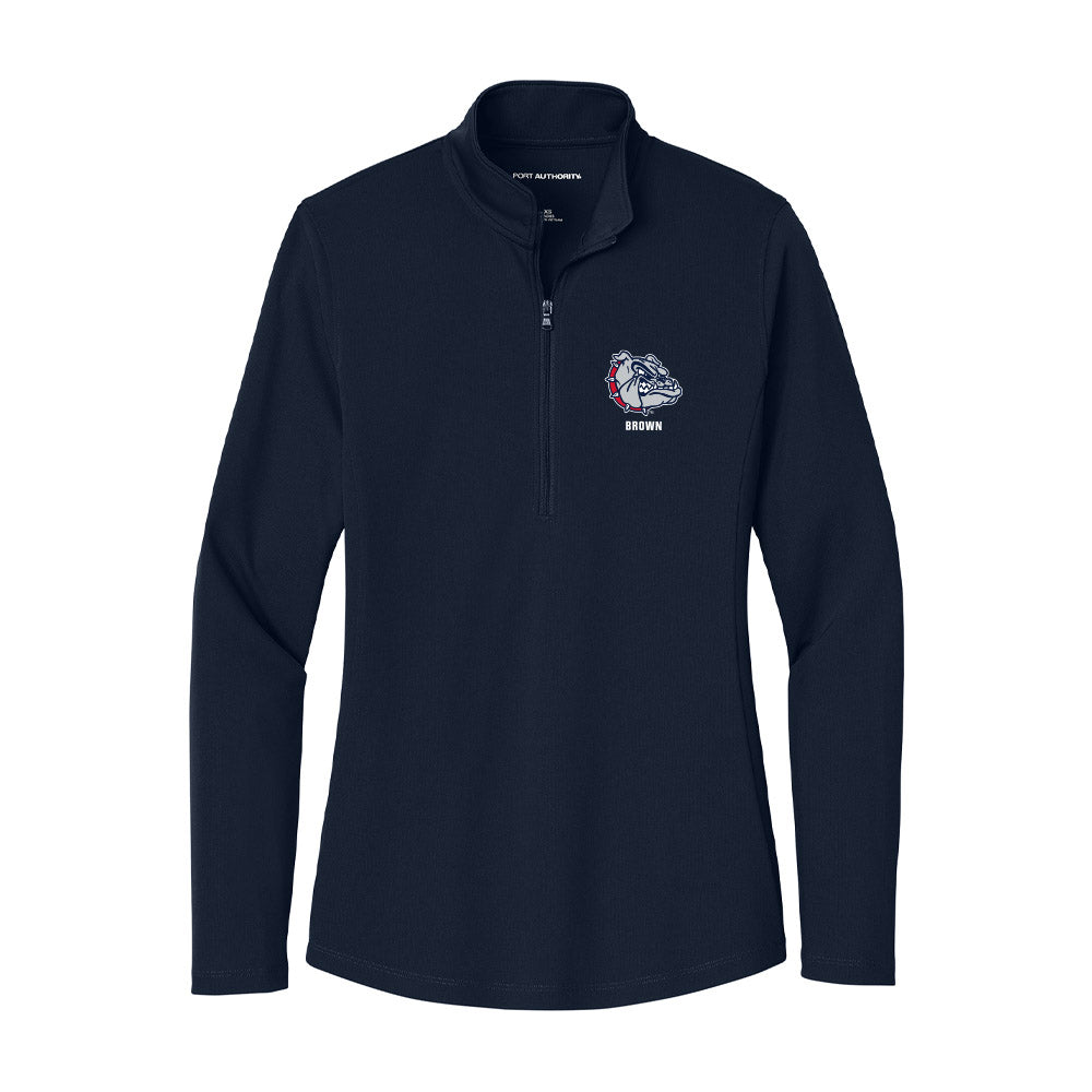 Gonzaga - NCAA Women's Tennis : Karla Brown - Women's Lightweight Quarter Zip Jacket-0