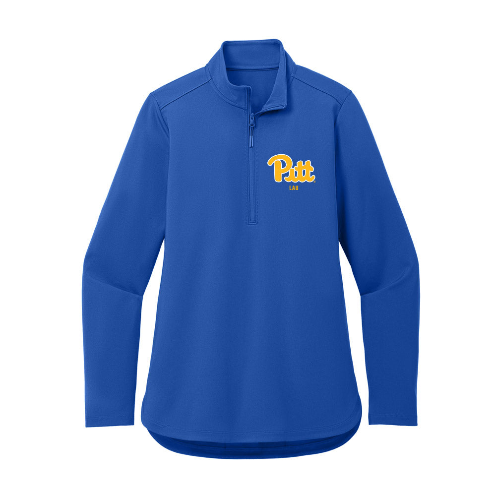 Pittsburgh - NCAA Women's Gymnastics : Ally Lau - Women's Premium Quarter Zip Jacket-0
