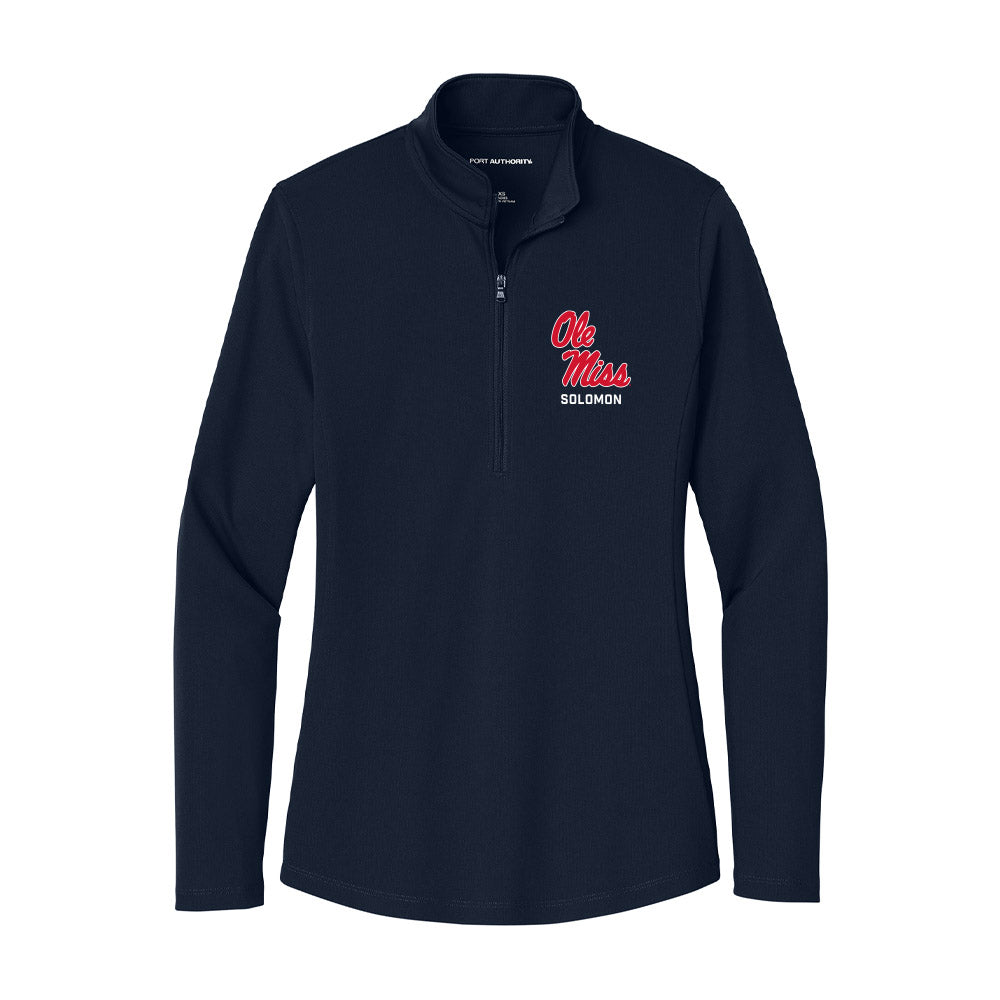 Ole Miss - NCAA Football : Isreal Solomon - Women's Lightweight Quarter Zip Jacket-0