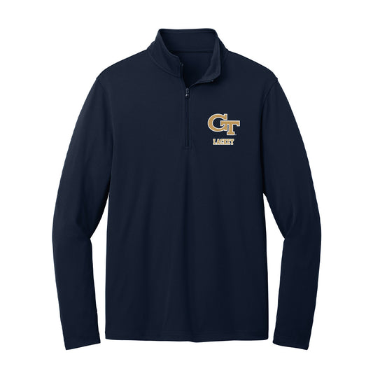 Georgia Tech - NCAA Baseball : Vahn Lackey - Lightweight Quarter Zip Jacket-0