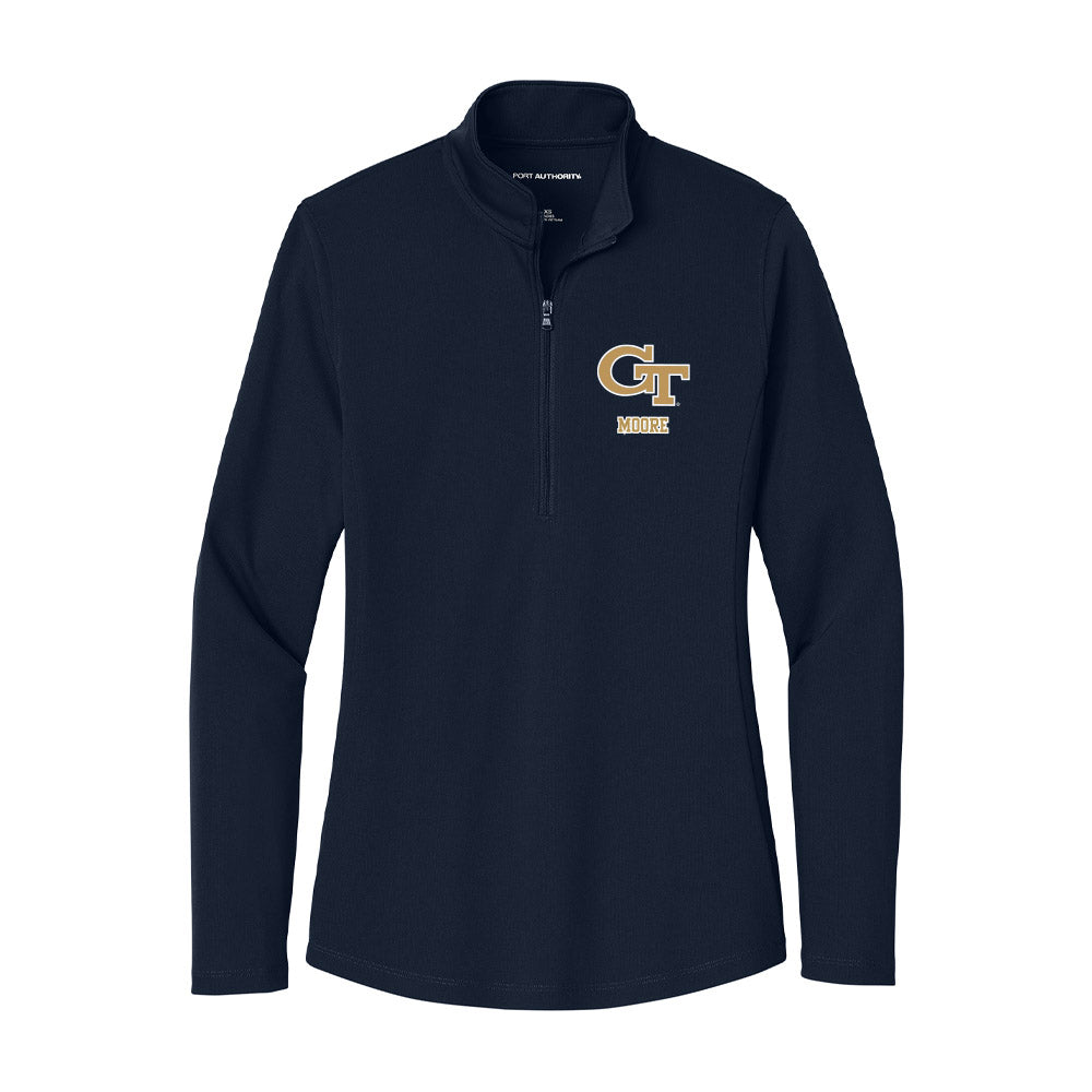 Georgia Tech - NCAA Football : Jason Moore - Women's Lightweight Quarter Zip Jacket-0