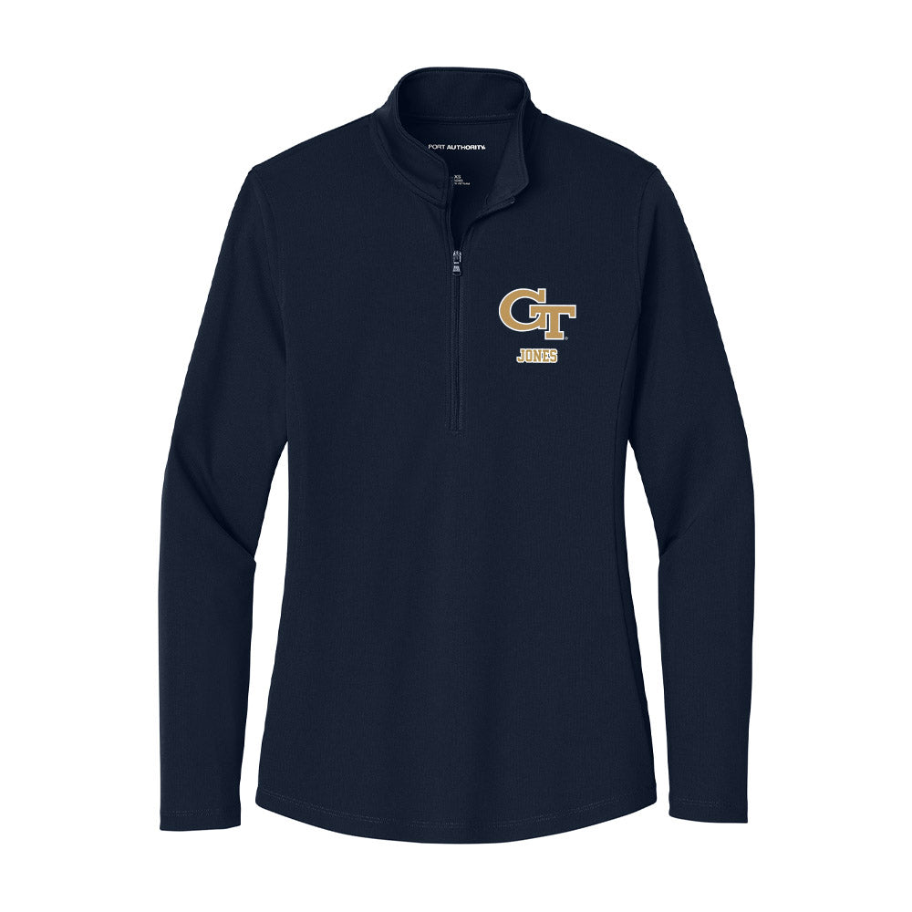 Georgia Tech - NCAA Football : Kealan Jones - Women's Lightweight Quarter Zip Jacket-0