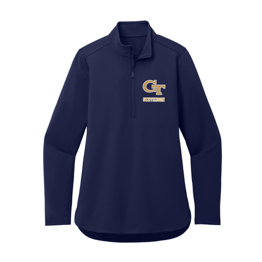 Georgia Tech - NCAA Football : Troy Stevenson - Women's Premium Quarter Zip Jacket-0