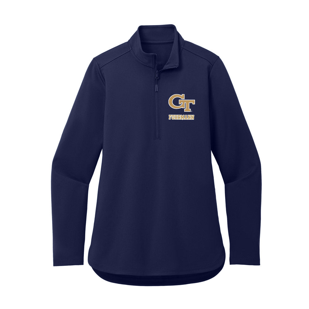 Georgia Tech - NCAA Football : Isaiah Fuhrmann - Women's Premium Quarter Zip Jacket-0