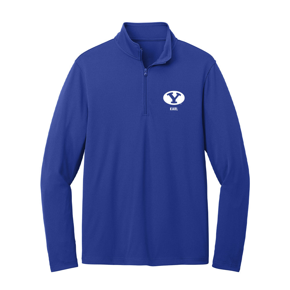 BYU - NCAA Women's Soccer : Ellie Karl - Lightweight Quarter Zip Jacket-0