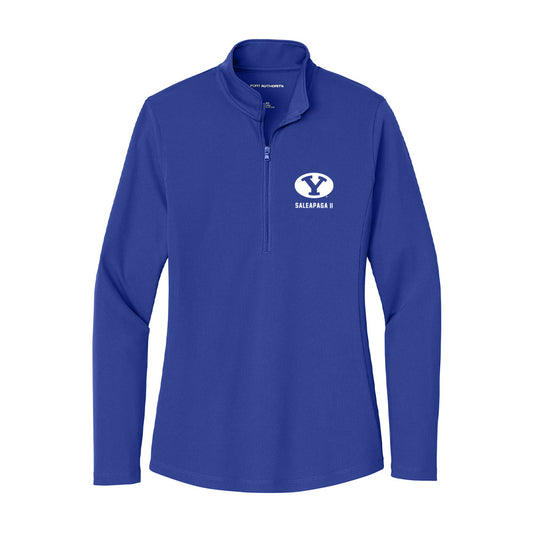 BYU - NCAA Football : Roger Saleapaga II - Women's Lightweight Quarter Zip Jacket-0