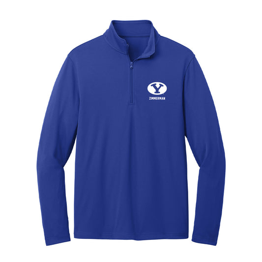 BYU - NCAA Men's Track & Field : Silas Zimmerman - Lightweight Quarter Zip Jacket-0