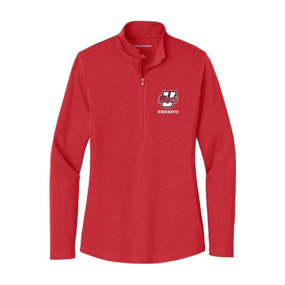 UMass - NCAA Baseball : Brandon Wingenroth - Women's Lightweight Quarter Zip Jacket-0