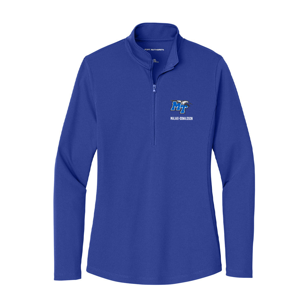 MTSU - NCAA Football : Mathias Malaki-Donaldson - Women's Lightweight Quarter Zip Jacket-0