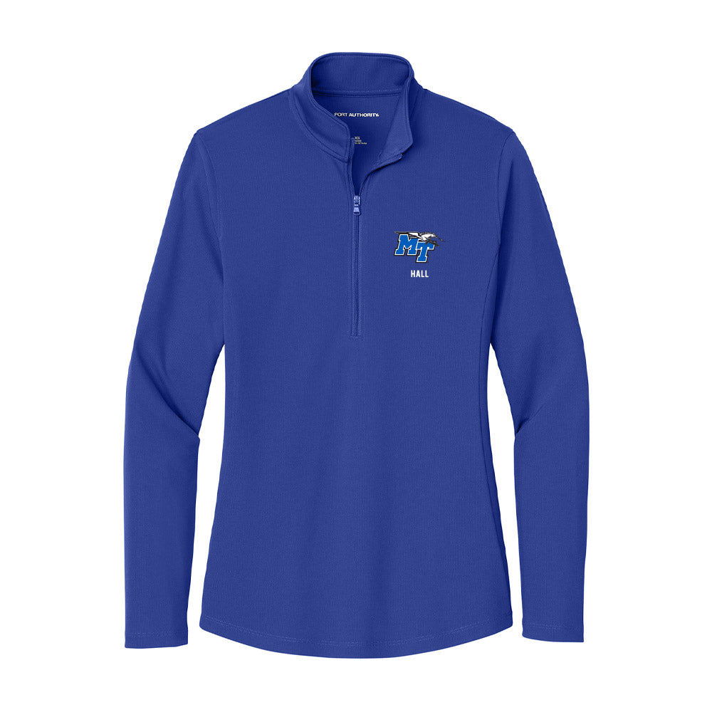 MTSU - NCAA Football : Camari Hall - Women's Lightweight Quarter Zip Jacket-0