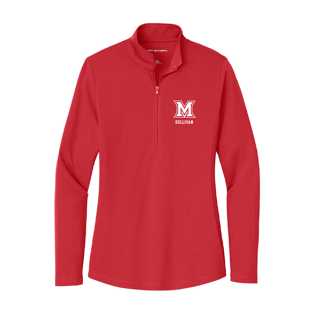 Miami of Ohio - NCAA Men's Track & Field : Carter Sullivan - Women's Lightweight Quarter Zip Jacket-0