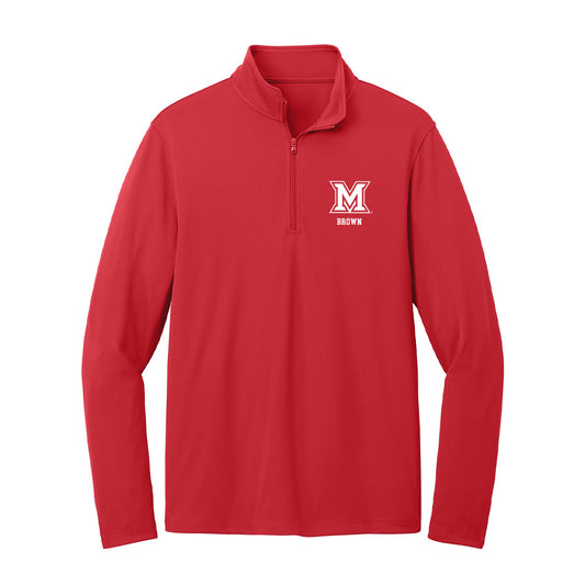 Miami of Ohio - NCAA Softball : Kendall Brown - Lightweight Quarter Zip Jacket-0
