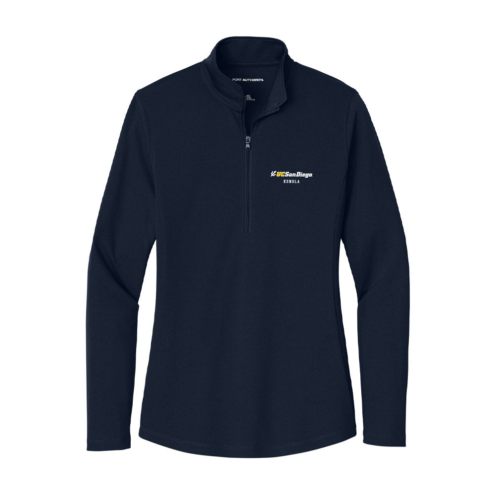 UCSD - NCAA Men's Swimming : Kyle Kengla - Women's Lightweight Quarter Zip Jacket-0