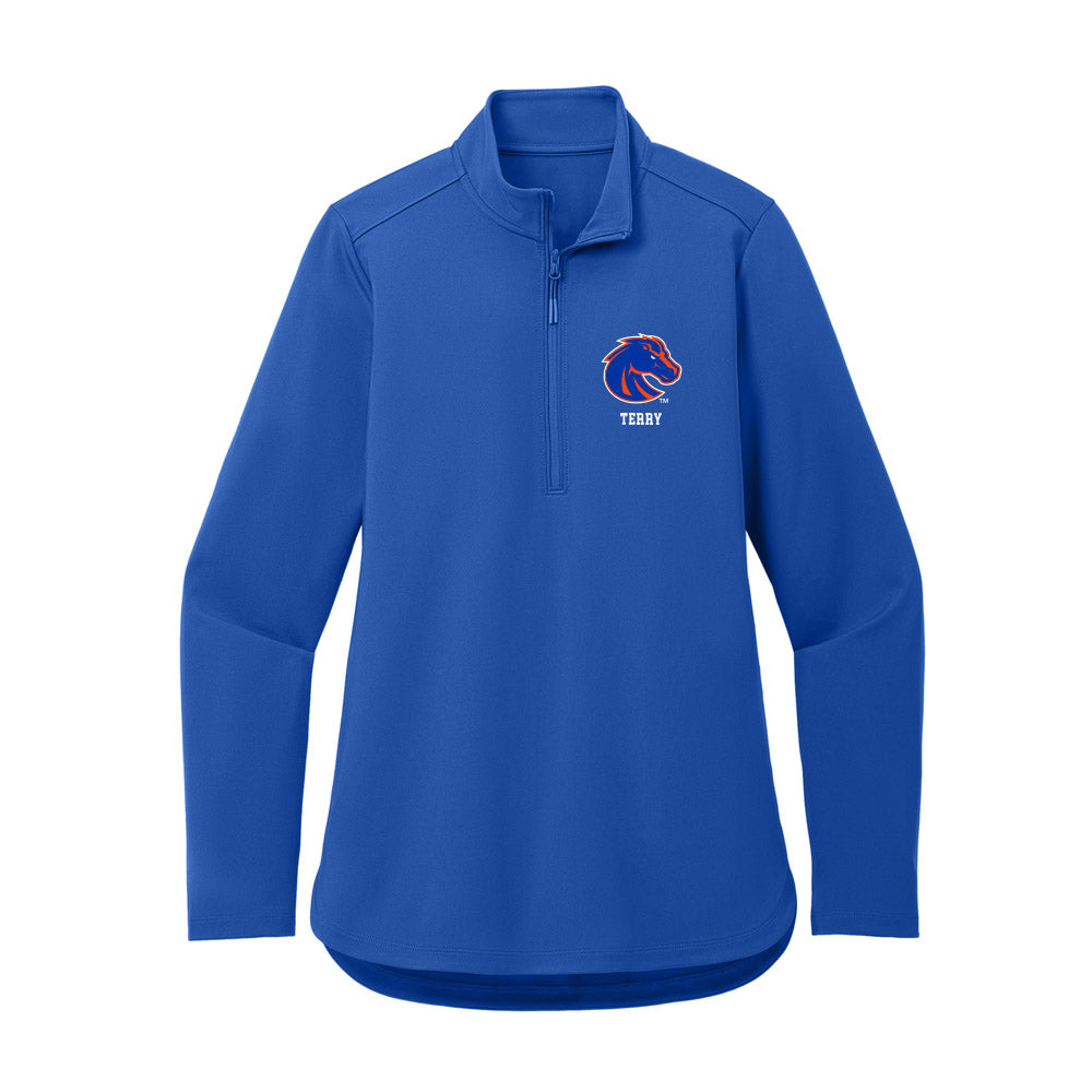 Boise State - NCAA Football : Austin Terry - Women's Premium Quarter Zip Jacket-0