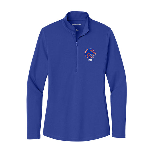 Boise State - NCAA Women's Track & Field : Victoria Lotz - Women's Lightweight Quarter Zip Jacket-0
