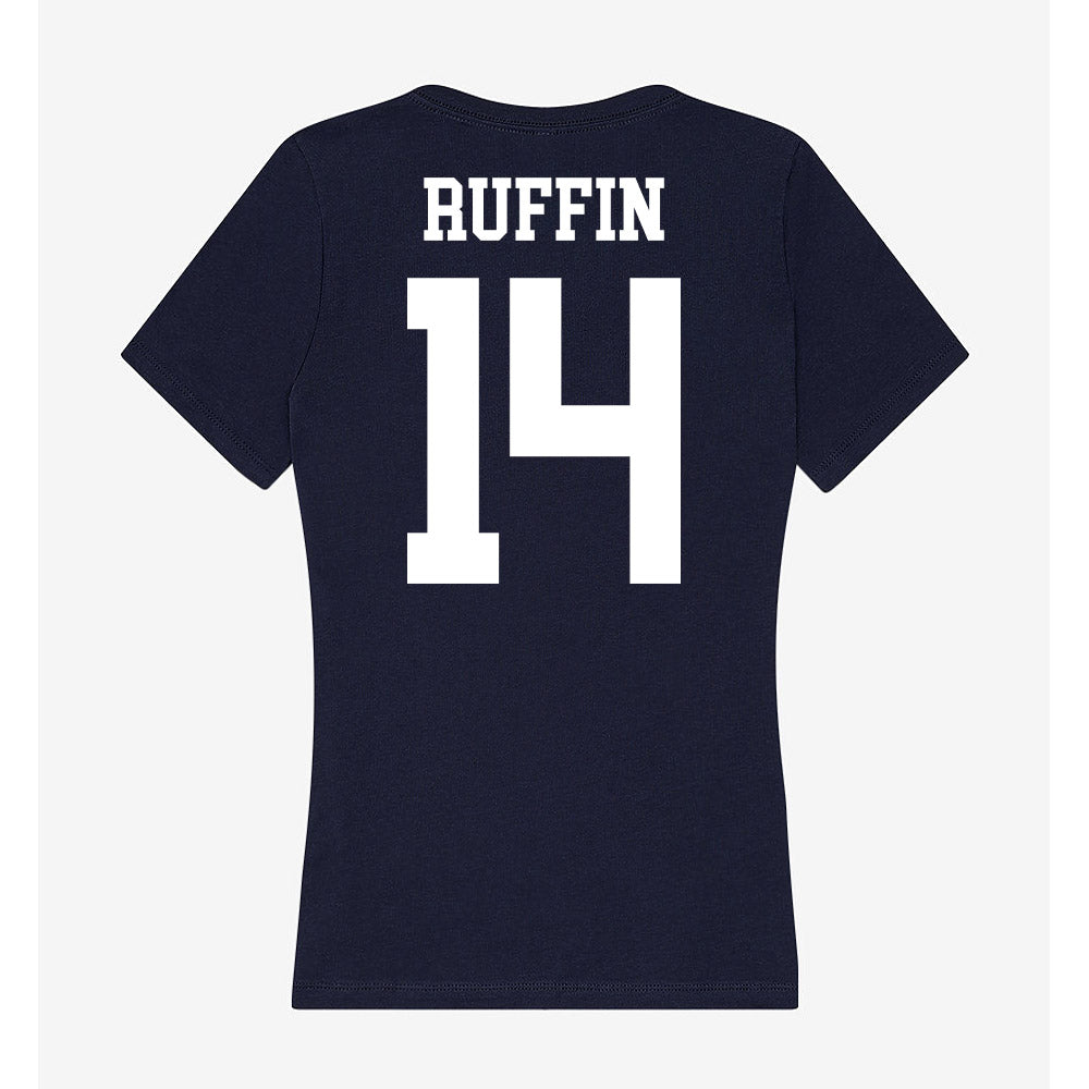Kent State - NCAA Football : Deante Ruffin - Women's V-Neck T-Shirt-1