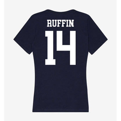 Kent State - NCAA Football : Deante Ruffin - Women's V-Neck T-Shirt-1
