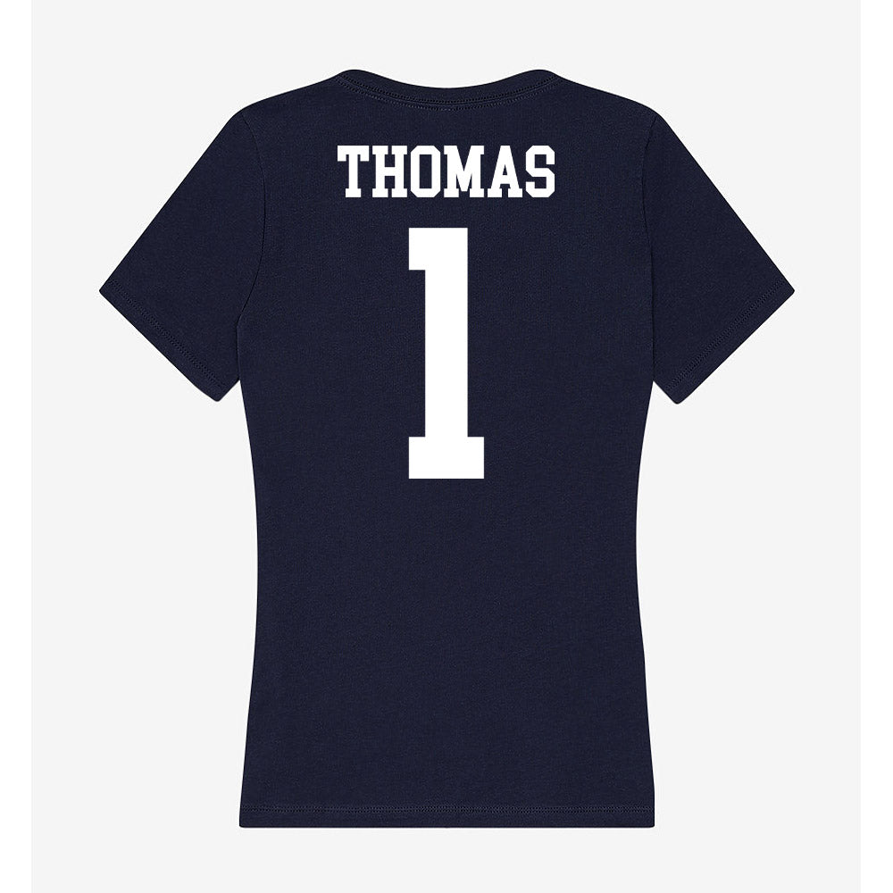 Kent State - NCAA Women's Basketball : Tatiana Thomas - Women's V-Neck T-Shirt-1