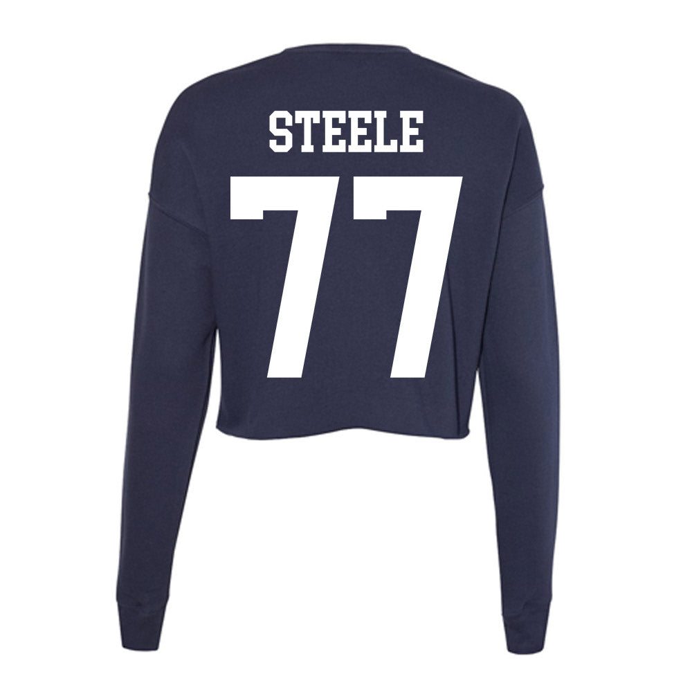 Kent State - NCAA Football : Rico Steele - Women's Cropped Crew Fleece-1