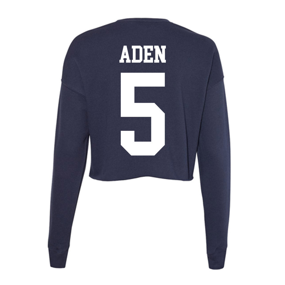 Kent State - NCAA Football : Thomas Aden - Women's Cropped Crew Fleece-1