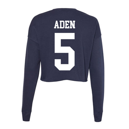 Kent State - NCAA Football : Thomas Aden - Women's Cropped Crew Fleece-1