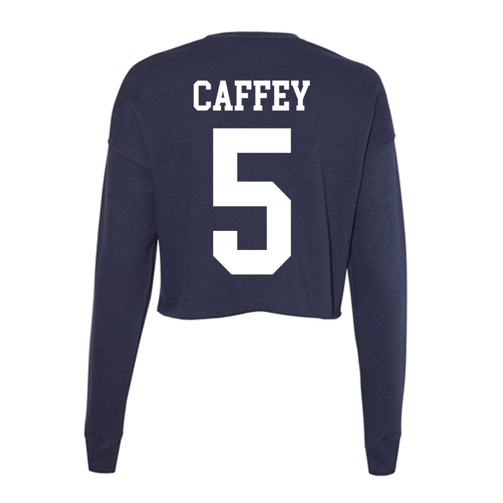 Kent State - NCAA Football : Jakorion Caffey - Women's Cropped Crew Fleece-1