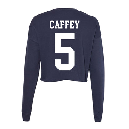 Kent State - NCAA Football : Jakorion Caffey - Women's Cropped Crew Fleece-1