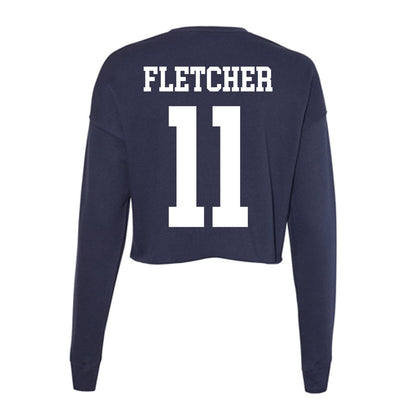 Kent State - NCAA Football : ZyAire Fletcher - Women's Cropped Crew Fleece-1