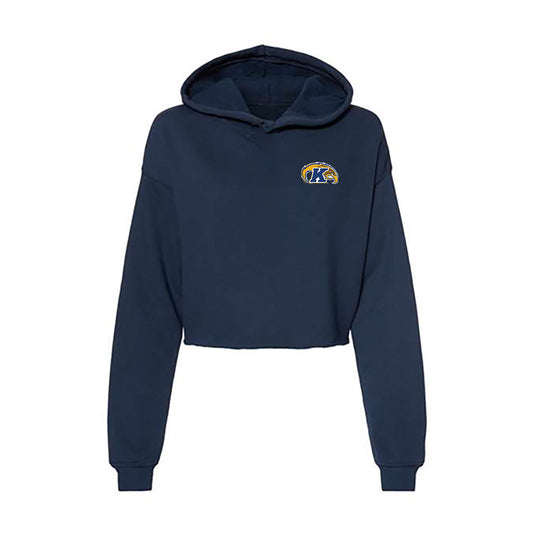 Kent State - NCAA Women's Basketball : Lauren Bain - Women's Crop Fleece Hooded Sweatshirt-0