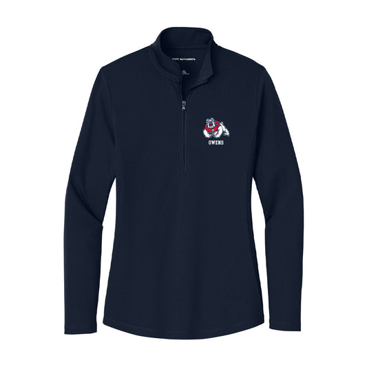 Fresno State - NCAA Football : Xavier Owens - Women's Lightweight Quarter Zip Jacket-0