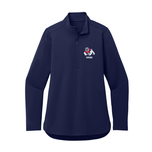 Fresno State - NCAA Football : Xavier Owens - Women's Premium Quarter Zip Jacket-0