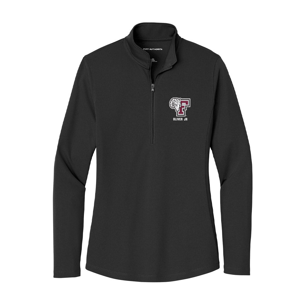 Fordham - NCAA Football : Brian Oliver Jr - Women's Lightweight Quarter Zip Jacket-0