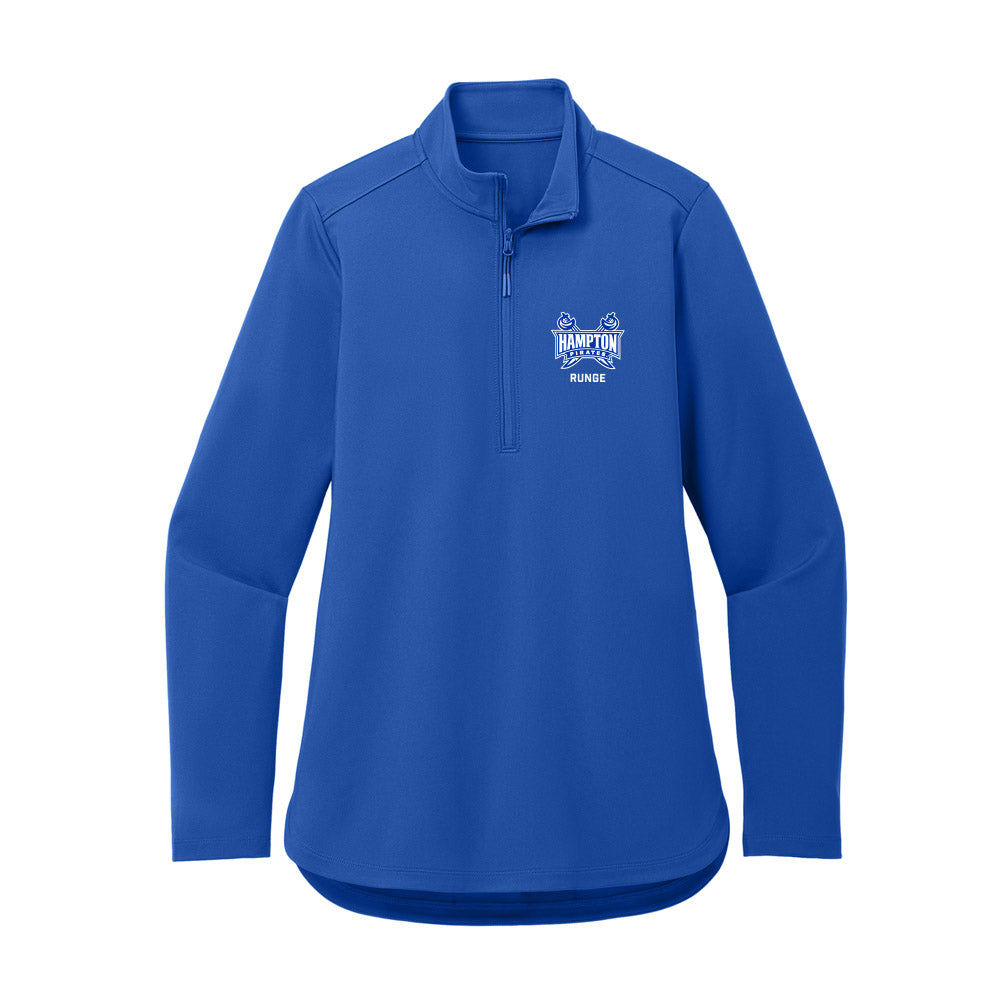 Hampton - NCAA Women's Track & Field : Alannah Runge - Women's Premium Quarter Zip Jacket-0