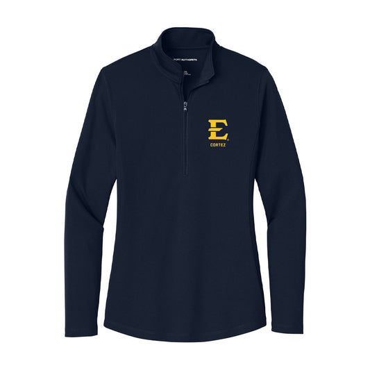 East Tennessee State - NCAA Women's Soccer : Giulianna Cortez - Women's Lightweight Quarter Zip Jacket-0