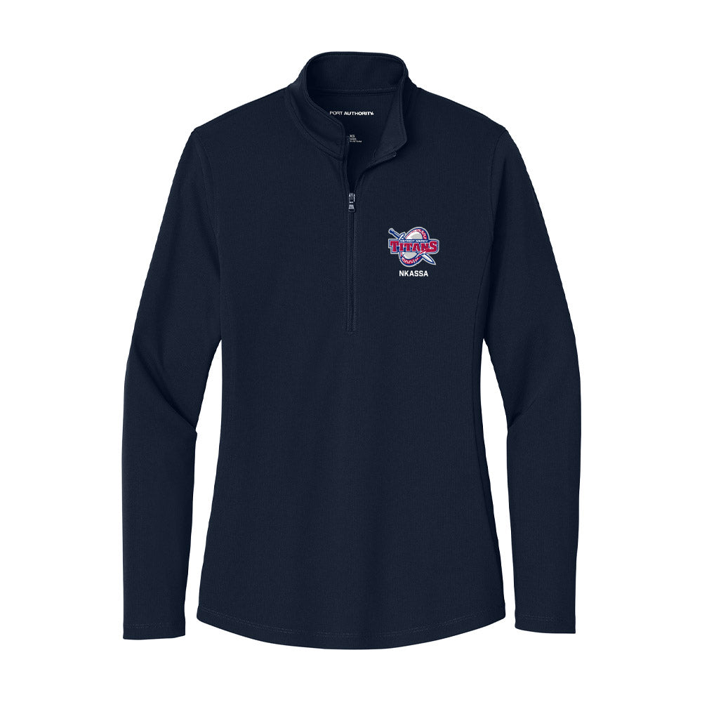 Detroit Mercy - NCAA Men's Soccer : Tom Nkassa - Women's Lightweight Quarter Zip Jacket-0