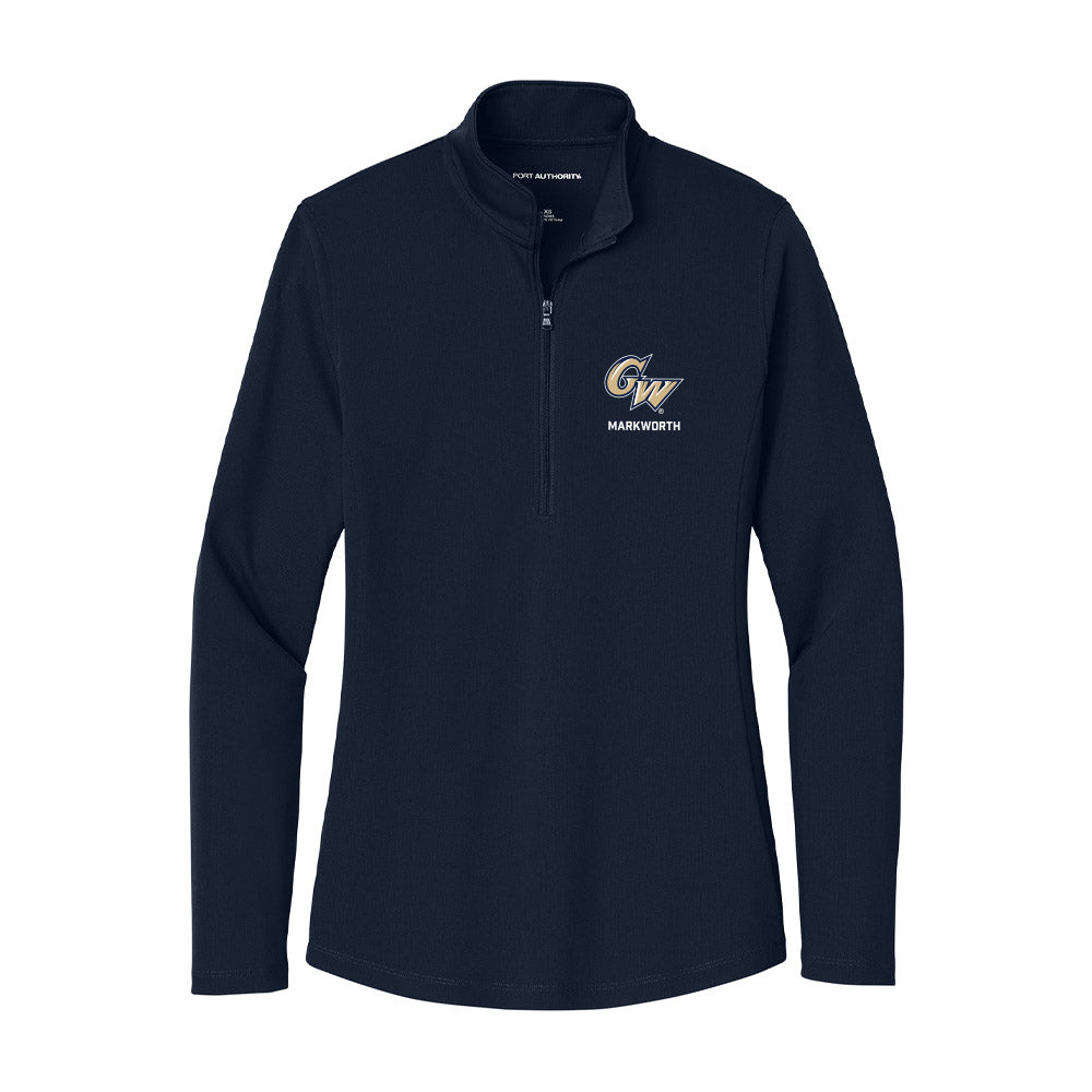 GWU - NCAA Women's Volleyball : Abby Markworth - Women's Lightweight Quarter Zip Jacket-0