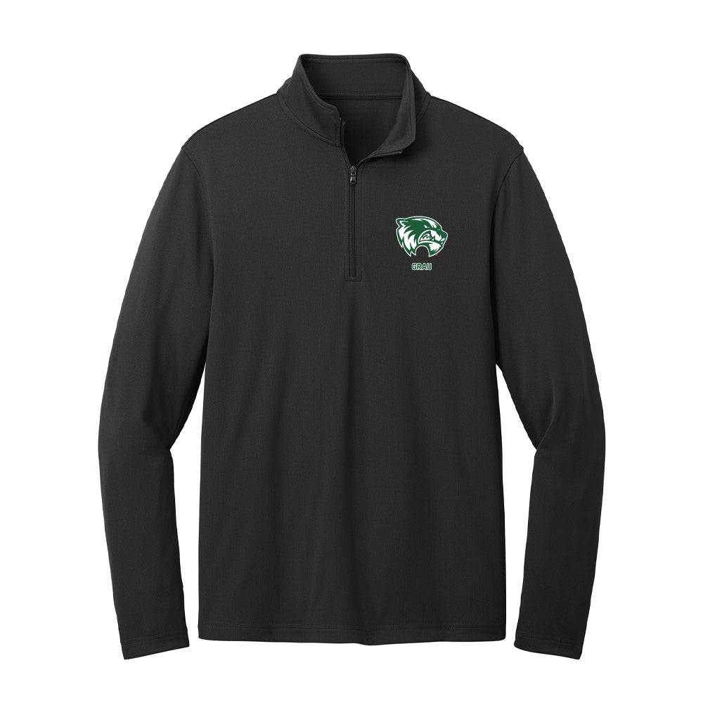 Utah Valley - NCAA Men's Soccer : nil Grau - Lightweight Quarter Zip Jacket-0