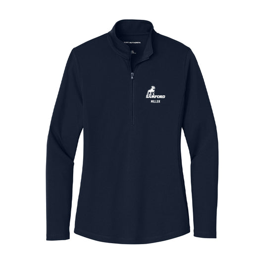 Samford - NCAA Men's Basketball : Win Miller - Women's Lightweight Quarter Zip Jacket-0